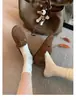 Versão em Couro~Mesmo Estilo da Mãe Uva Sapatos Slip-On de Couro Genuíno com Tira no Calcanhar e Solado Grosso, Sapatos Casuais Preguiçosos Birkenstock, Modernos