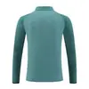 Em estoque Camiseta Esportiva de Manga Longa para Primavera e Outono Roupas de Corrida de Secagem Rápida com Meio Zíper Roupas Fitness Top Casual Masculino Europeu e Americano