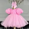 2025 Novo Vestido de Apresentação de Piano para Meninas Vestido de Daminha Casamento Menininha Vestido de Princesa Fantasia Infantil para Apresentação de Anfitriã