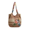 Bolsa de Crochê Feita à Mão com Tecido de Malha Vazada de Grande Capacidade para Verão Feminino Bolsa de Ombro Casual para Viagem