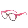 Gafas de Moda con Montura de Mariposa, Bloqueo de Color, Sin Graduación para Mujer, Estilo Callejero Casual Elegante, Gafas Adelgazantes con Filtro de Luz Azul para Hombre