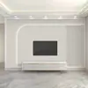 Papel Tapiz de Rejilla de Lujo Ligero para Fondo de Pared de TV Mural Decorativo Geométrico Cálido 8D para Sala de Estar Dormitorio Cabecera