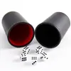 Taza para Dados y Juego de Dados para Juegos de Entretenimiento, Piel Sintética con Forro de Terciopelo, Agitador Silencioso de Dados, Taza para Dados para Agitar Dados