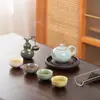 Juego de Té de Calabaza Cerámica Cultural y Creativa Guochao, Juego de Regalo, Personalizable con Logo, Regalo Empresarial para Clientes, Empaque en Caja de Regalo
