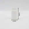 Botella con Patrón de Bambú 30ml Plástico Blanco Espesado Botella Vacía Botella Redonda Cuadrada para Pastillas Botella para Polvos Botella Pequeña para Medicina Botella Dispensadora de Medicamentos