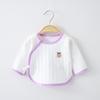 Roupas para bebê recém-nascido classe a algodão puro 0-3 meses roupa de meio costas bebê recém-nascido blusa fina roupa Heshang primavera e outono