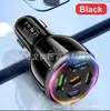 Cargador de Coche de 75W con Luz de Colores y Carga Súper Rápida, Compatible con Múltiples Protocolos para Huawei, Apple, Xiaomi, 3 Tipo C, Uno a Cinco, 2 USB