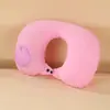 Almohada Cuadrada Plegable de Felpa Protección Cervical para Dormir Cojín Lumbar para Viajes Largos Presión Portátil Almohada Inflable Artefacto de Viaje para Coche