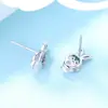 Pendientes de Conejo Pequeño con Incrustaciones de Diamante, Joyería Distintiva de Oreja de Animal Coreana, Versátil y Linda
