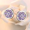 Pendientes de botón giratorios de fantasía de moda Weihua para mujer, pendientes de botón redondos eternos y elegantes para mujer, joyería versátil, venta al por mayor de fábrica