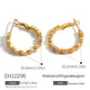 Brincos de Aço Inoxidável Mais Vendidos no Exterior com Design Minimalista Único, Cravejados com Zircônia, Banhados a Ouro 18K, Brincos à Prova d'Água para Mulheres