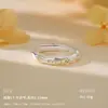 Anéis de Casal Originais S999 Prata Pura Atrai-Fortuna, Fofos e Adoráveis, Estilo Luxo Leve, Presente de Nicho, Joia de Mão, Dropshipping
