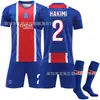 Nuevo conjunto de ropa deportiva de fútbol temporada 2627, incluyendo una camiseta de fútbol 10 Dembele, camiseta de local roja y azul del Paris 2627
