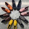 Zapatos Mocasines de Cuero para Mujer Talla Grande Primavera 2025 Cómodos Casuales Mate Estilo Británico Tacón Grueso Suela Gruesa Slip-On Retro