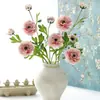 Flores Artificiales con Dos Cabezas, Decoración Vintage Estilo Europeo para Mesa Auxiliar de Comedor en Casa, Materiales para Arreglos Florales, Accesorios de Exhibición de Flores Artificiales, Loto Expuesto