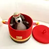 Cubo de la Fortuna para Sala de Estar, Cuenco del Tesoro, Cesta de Almacenamiento de Ropa para Dormitorio Tejida con Cuerda de Algodón, Cesta Redonda para Almacenamiento de Juguetes, Almacenamiento Decorativo