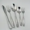 Serie de Puntos de Perlas 1014 Transfronteriza Juego de Cubiertos de Acero Inoxidable, Juego de Cinco Piezas para Hoteles, Restaurantes y Uso Doméstico, Material Engrosado
