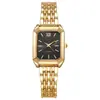 Reloj de Acero para Mujer Estilo Nuevo Lujo Ligero con Manecillas, Reloj de Pulsera Cuadrado de Cuarzo Moderno y Sencillo para Estudiantes, Venta al por Mayor Esfera Grande