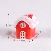 Adornos navideños de paisaje nevado, dulces, pastel rojo, adornos de resina, manualidades, regalos