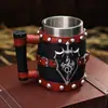 Direto da fábrica produto novo transfronteiriço copo d'água casa caneca de alto valor Viking pirata barril de madeira de grande capacidade copo de cerveja