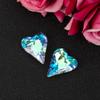 28 MM Malla de Cristal Corazón de Melocotón Hoja de Arce Triángulo Gordo Hacha Colgante de Joyería Accesorios para el Cabello Atrapasoles Adorno Colgante