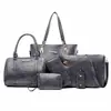 Comércio Exterior Transfronteiriço Bolsas Femininas 2026 Nova Tendência Conjunto de Seis Peças de Bolsas Mãe e Filha, Bolsa de Mão, Bolsa de Ombro, Bolsa Transversal de Grande Capacidade