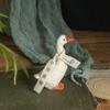 Pato Feliz Ping An Fofo Estilo Japonês Decoração de Casa Mesa Decorativo Resina Esculpido à Mão Boneca Curativa Enfeites Ins