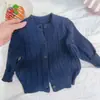 Suéter tejido para niños, colección otoño 2026, nuevo suéter de punto trenzado liso, top de punto elegante para niños y niñas