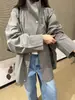 Chaqueta Sumeihui estilo TOT de silueta holgada con mangas de murciélago y cuello alto 26 nuevo para principios de otoño, gabardina fina de trabajo