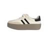 Zapatos blancos de suela gruesa de cuero genuino para mujer 2023 retro de tres barras con combinación de colores, altura oculta, deportivos casuales, zapatos de entrenamiento alemán para mujer en stock