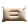 Almohada inflable de flocado PVC de fábrica para viajes al aire libre, camping, cojín autoinflable, almohada para cintura y cuello, venta al por mayor