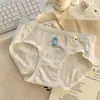 Pantaletas de algodón puro transpirables para niñas, antibacterianas clase A, entrepierna extendida, tiro bajo, diseño lindo de caricaturas
