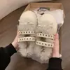 Zapatos peludos con lazo y forro polar, Zapatos Mary Jane para mujer, Nuevo estilo invierno 2026, Zapatos planos sin cordones con doble hebilla, Modernos