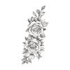 Fornecimento Exclusivo Transfronteiriço de Adesivos de Tatuagem de Flores de Esboço Preto para Mulheres, Adesivos de Tatuagem Sexy Grandes, Vendas Diretas da Fábrica