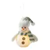 Colgante de muñeco de nieve navideño transfronterizo, adorno de muñeco de nieve de peluche brillante con luz LED, adorno colgante de decoración navideña