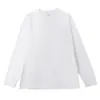 Camiseta de Algodão Penteado de Peso Pesado 230g com Mangas Longas para Homens e Mulheres com Punhos Canelados Camiseta de Base Solta de Mangas Longas para Homens Transfronteiriça