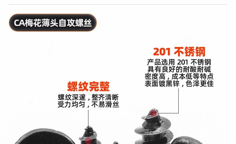 201不锈钢镀黑锌CA梅花薄头自攻螺丝_03_10.jpg