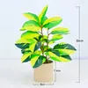 Plantas Artificiais Nórdicas Atacado, Folhas de Bordo Vermelho, Bonsai de Amoreira, Decoração de Mesa, Plantas Verdes, Enfeites de Flores Artificiais, Plantas em Vasos Costas de Tartaruga