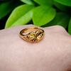 Anillo de Flor Dorada Chapado en Oro Arena Vietnamita Estilo Nuevo, Joyería Falsa Dorada, Anillo para Mujer, Artículo Caliente de Transmisión en Vivo Venta al por Mayor