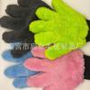 Guantes de microfibra de doble cara para lavado de autos con cinco dedos y cepillo de pata de oso de felpa gruesa para limpieza de burbujas de coche