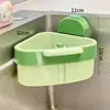 Cesto de ralo de pia com ventosa, cesto de descarte de restos de comida, escorredor triangular de pia tipo pressão para cozinha doméstica