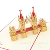 Directamente del Fabricante, el Clásico Extranjero Más Vendido de Amazon Tarjeta de Felicitación Calada de Papel Cortado Arquitectónico 3D, Hecha a Mano