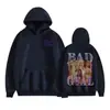 Sudadera de Merchandising de la Gira del Álbum de Bad Gyal Moda Hip-Hop High Street Sudadera Unisex Retro Casual con Capucha