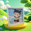 Presente Artesanal Pintura com Diamantes Brilhantes Brinquedo Educativo com Adesivos de Diamante e Porta-Retrato Peça de Exibição Criativa DIY