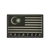 Patch de Selo de Velcro Bandeira da Malásia de Borracha PVC Logo de Borracha Macia da Malásia Acessórios para Sacos de Roupa