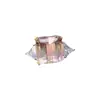 Anillo de Amatrina Natural Popular al por Mayor de Fábrica Plata S925 Incrustado Piedra Principal 10*10 Fábrica de Joyería Venta Directa