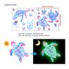 Oferta Nueva Tortuga Degradada Verde Luminoso Pegatina de PVC AFG3812 Pegatina de Pared Decorativa Luminosa para Dormitorio Transfronteriza