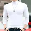 Camiseta de terciopelo alemán de doble cara con aislamiento interior, cuello alto de otoño, para jóvenes, corte holgado, color liso, manga larga, Dropshipping