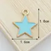 Acessórios DIY Pequena Estrela Monocromática Estrela de Cinco Pontas Pingente Pulseira Pingente Feminino Liga Pingente Óleo Gota Chaveiro