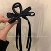 Novo Presilha de Cabelo com Laço de Fita Preta Presilha de Cabeça Presilha Tubarão Joia de Cabelo Fosca Feminina Presilha de Franja